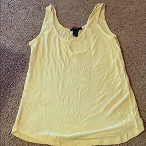 Forever 21 Yellow Ribbed Tank Top